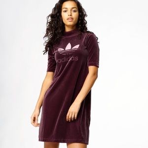 Adidas velvet dress midi worn once size S